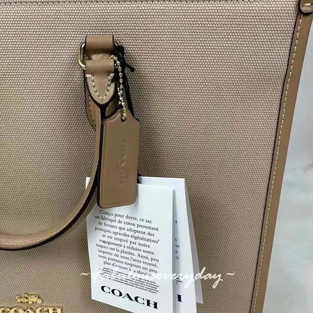 Coach Maggie Tote Bag In Colorblock In Canvas/Gold/Dark Natural Multi CAK59 NWT